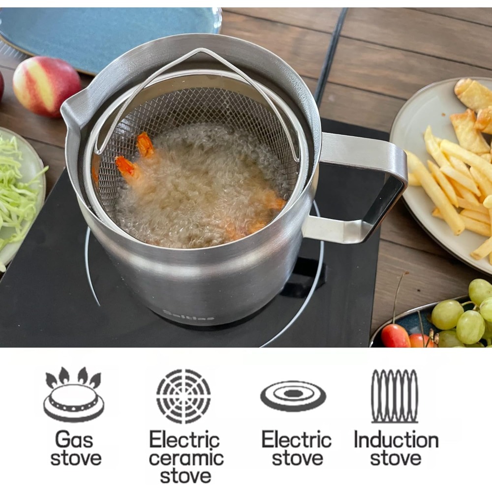 Deep Fryer Stainless - Olla freidora profunda de acero inoxidable