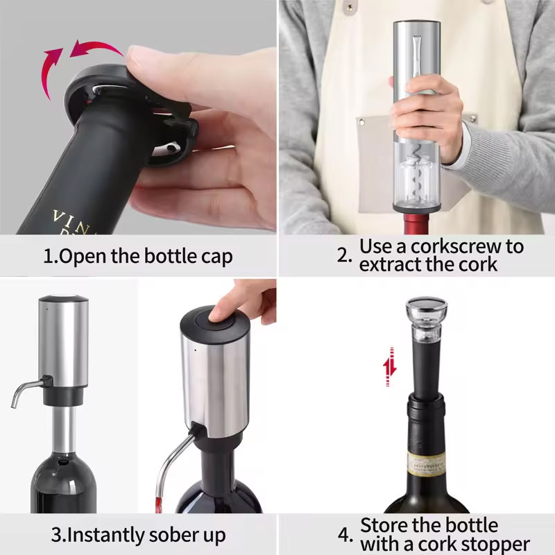 Wine Opener Electric - Set de abridor de vino eléctrico