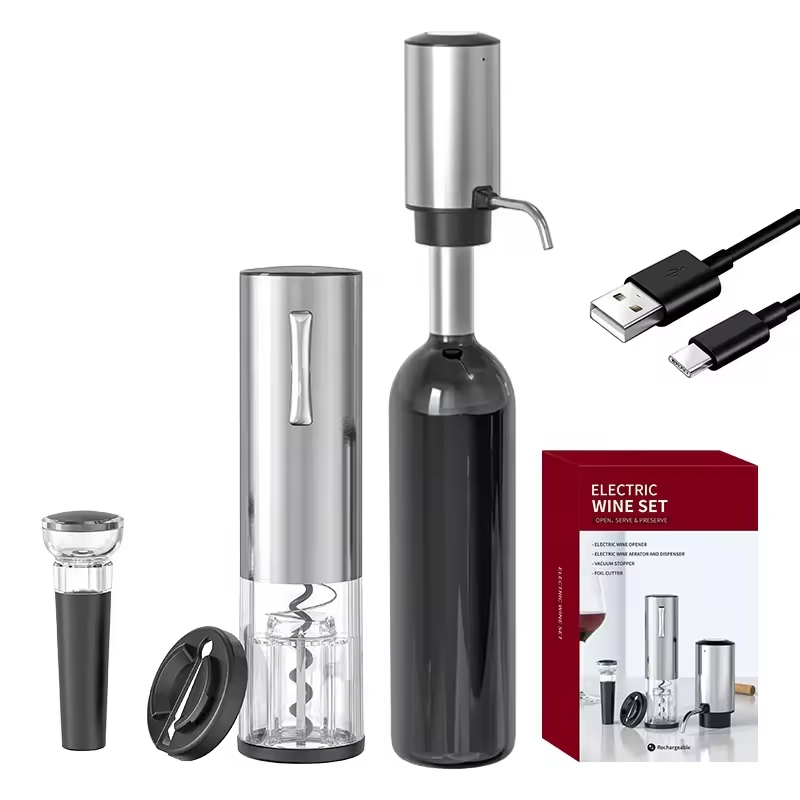 Wine Opener Electric - Juego de abridor de botellas de