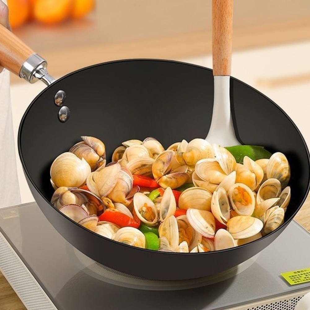 Wok Electric Flat - Wok de hierro fundido para una