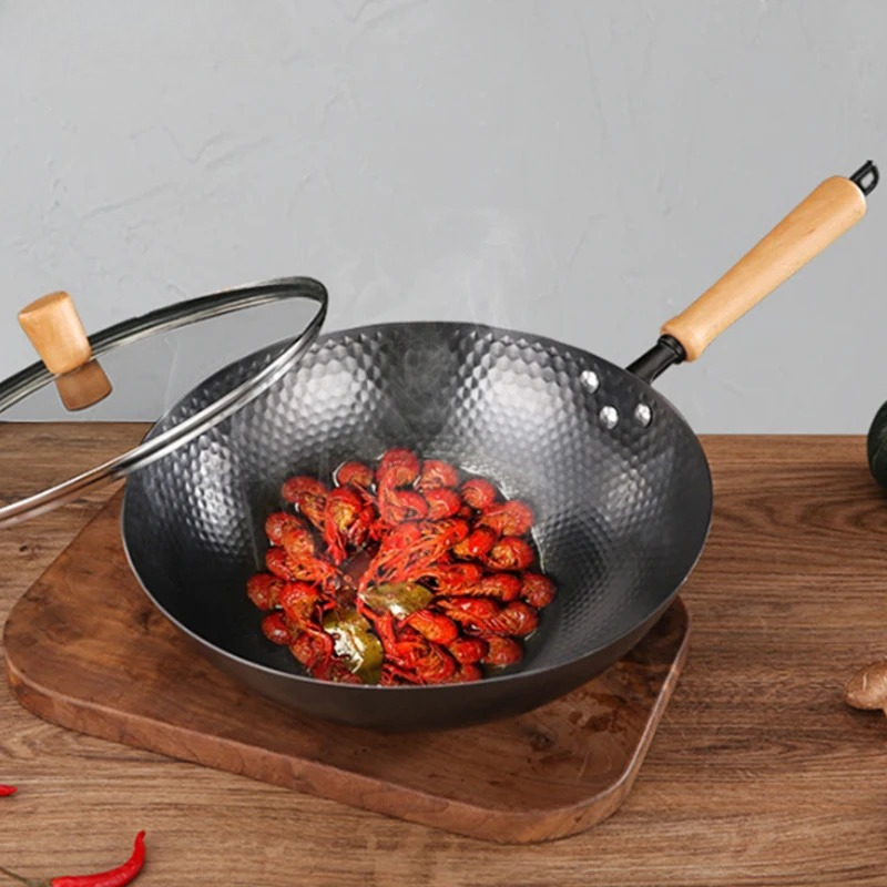 Wok Electric Flat - Sartén Wok de acero al carbono