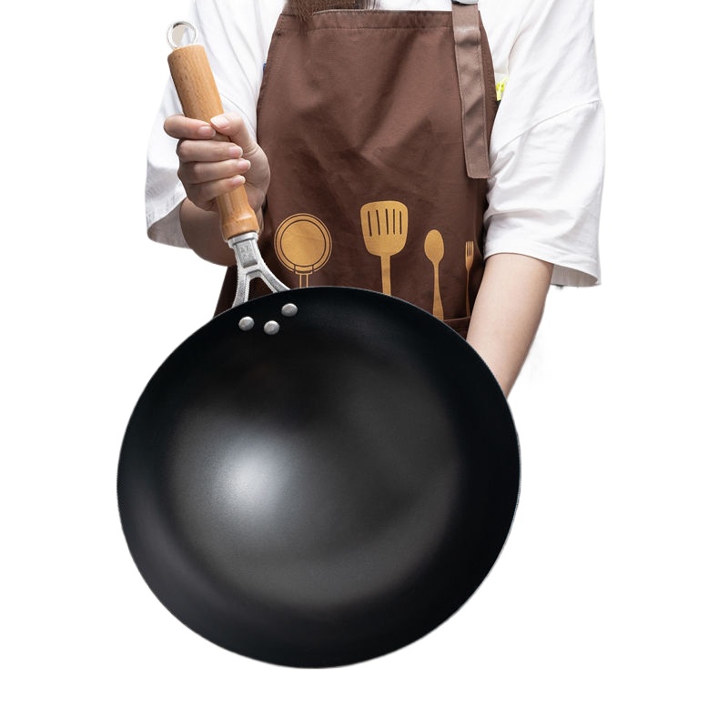 Wok Electric Flat - Sartén Wok de hierro para inducción,