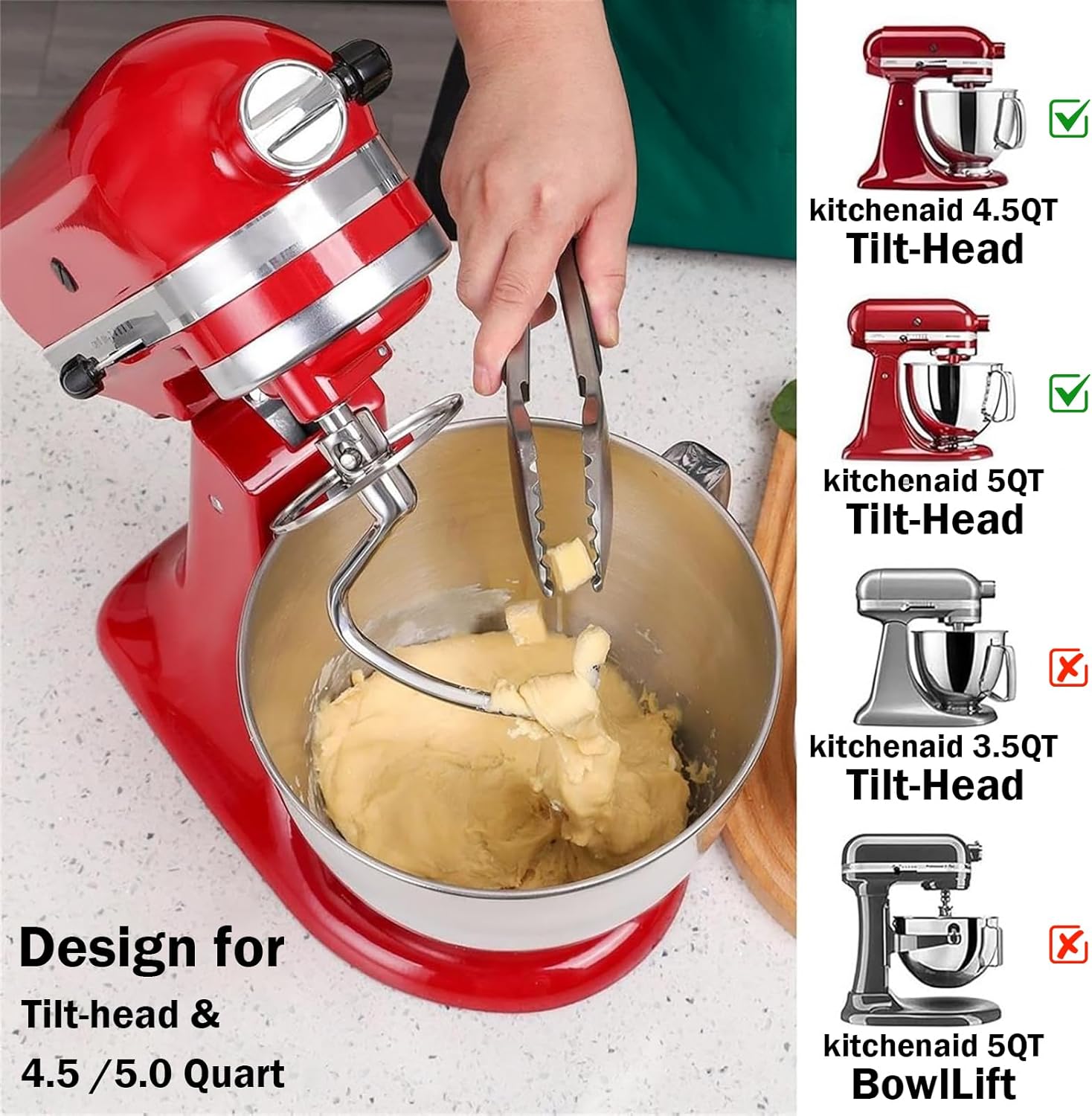 Gancho Amasador de Acero Inoxi - Kitchen Appliances Kitchenaid reseña y precio