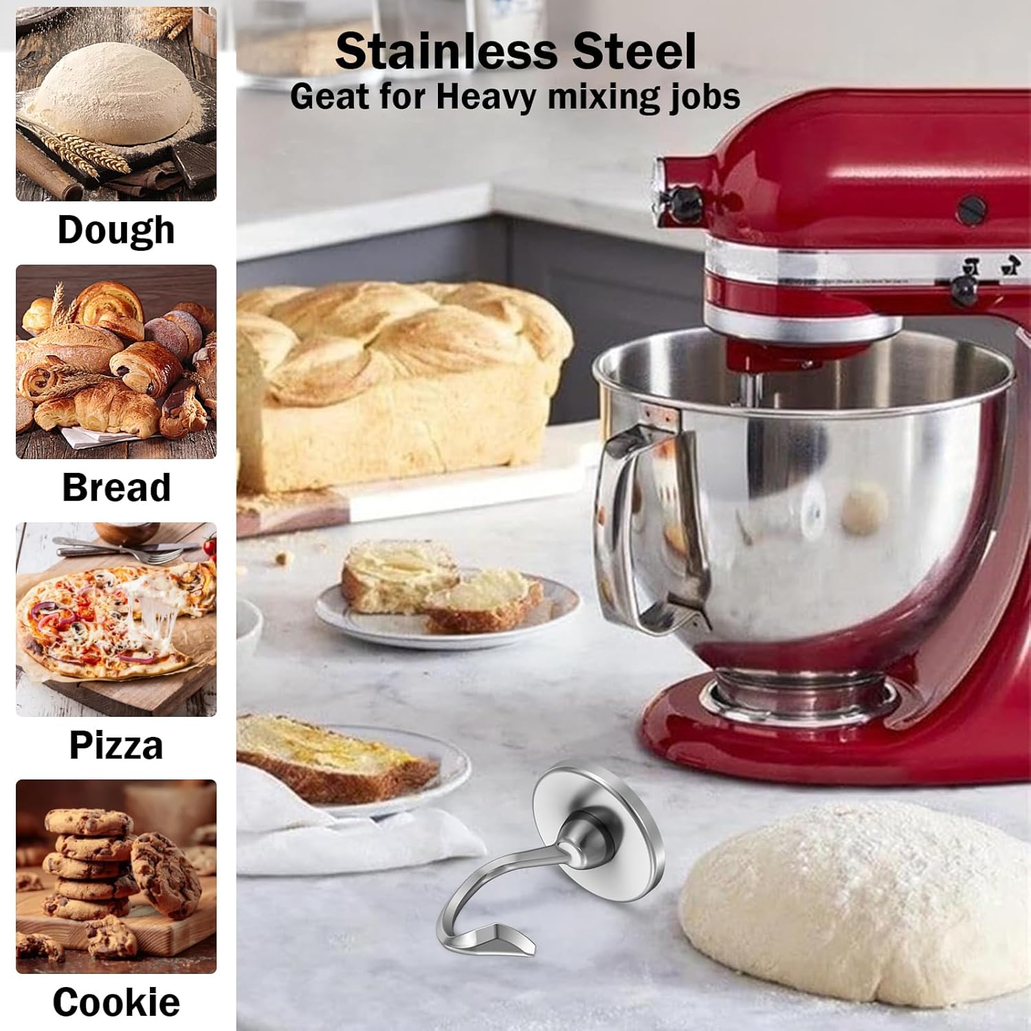 Gancho Amasador de Acero Inoxi - Kitchen Appliances Kitchenaid reseña y precio